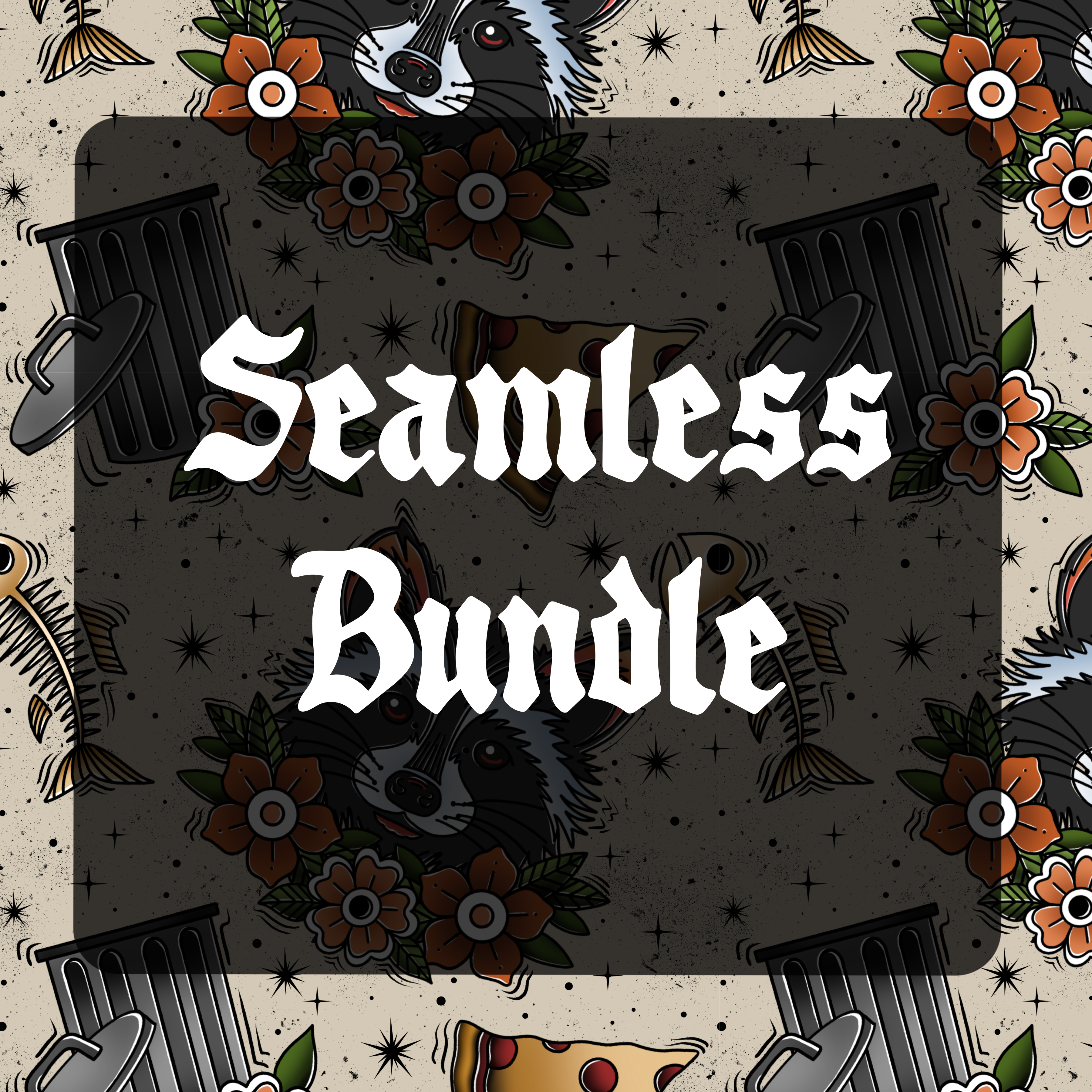 Traditional Tattoo Part 1 Seamless Bundle