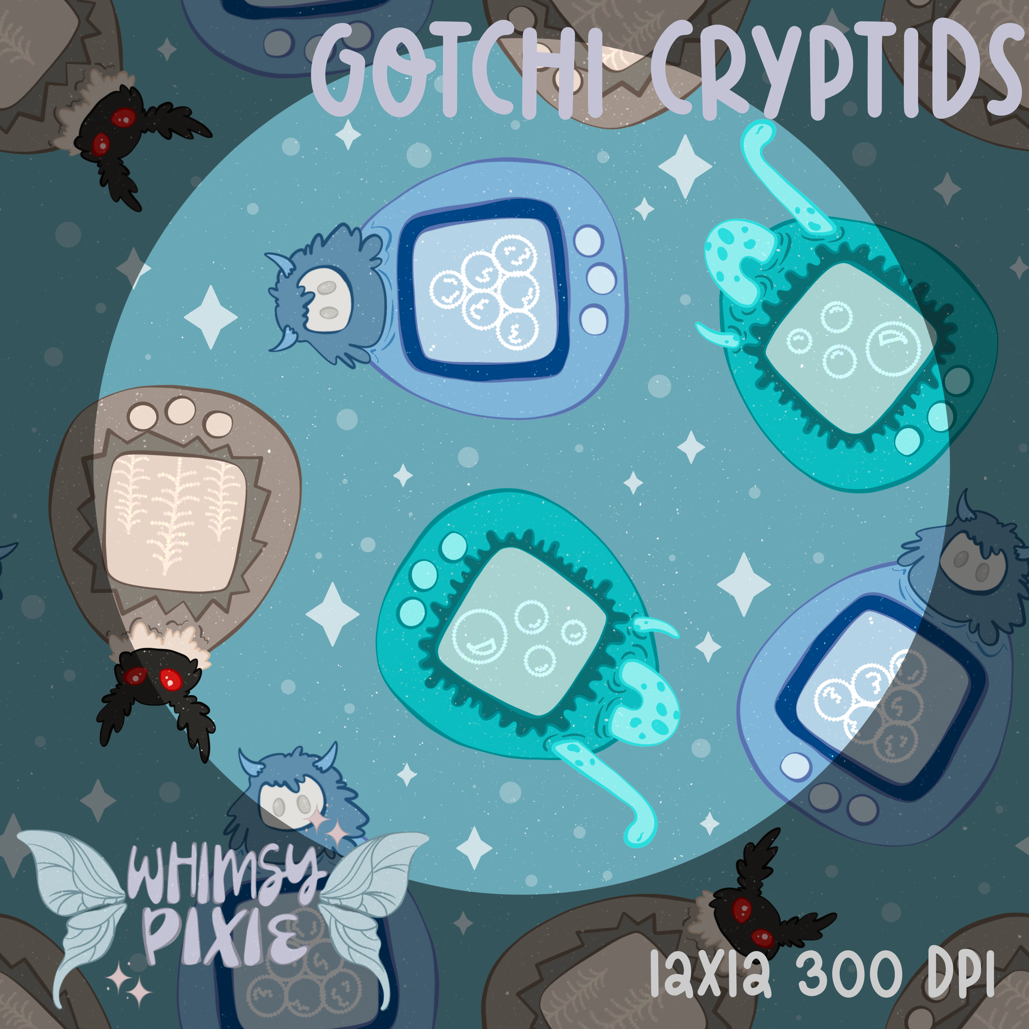Whimsy Cryptids Gotchi Cryptids Blue – Whimsy Pixie Designs
