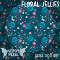 Floral Jellies Dark Aqua
