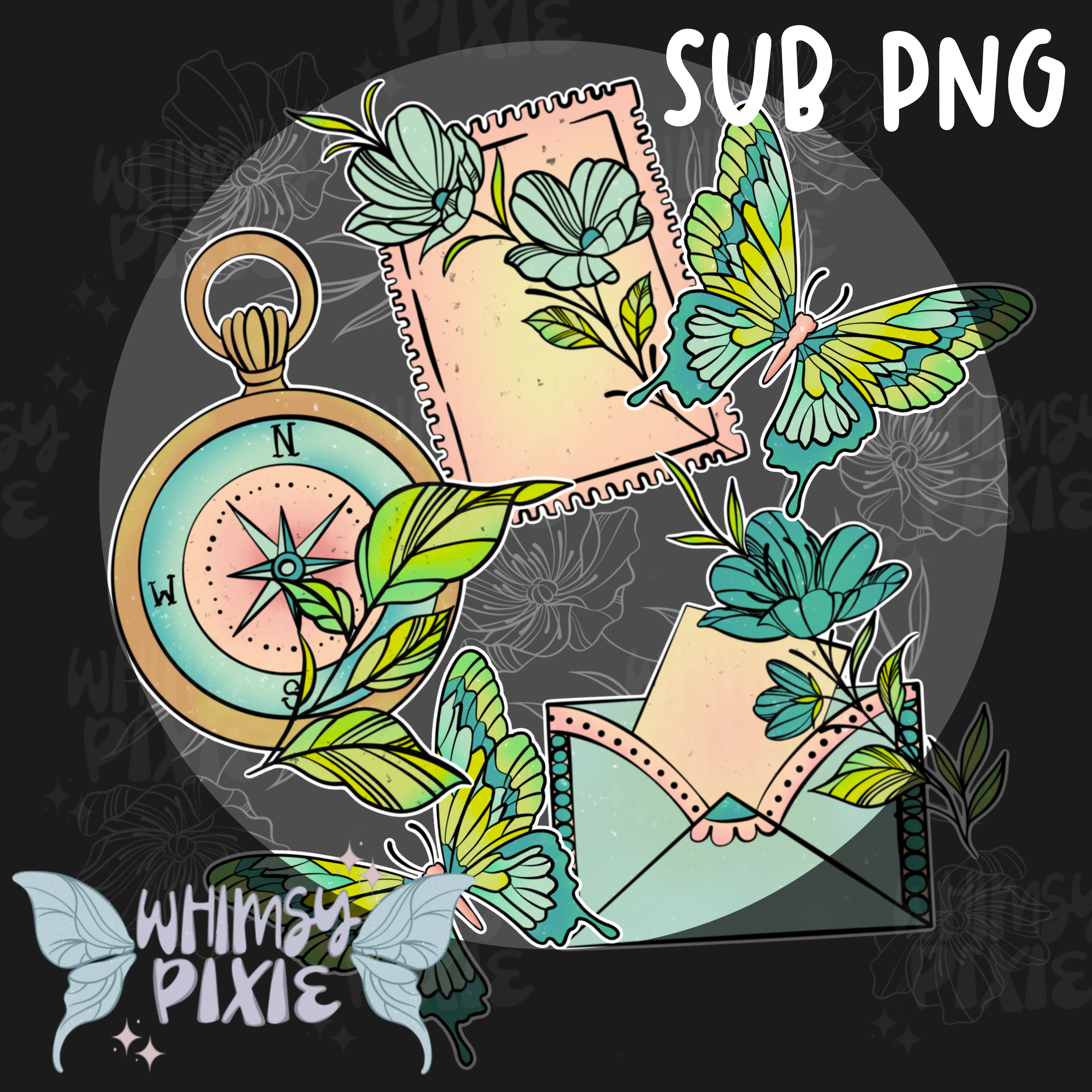 Floral Travels Sub PNG