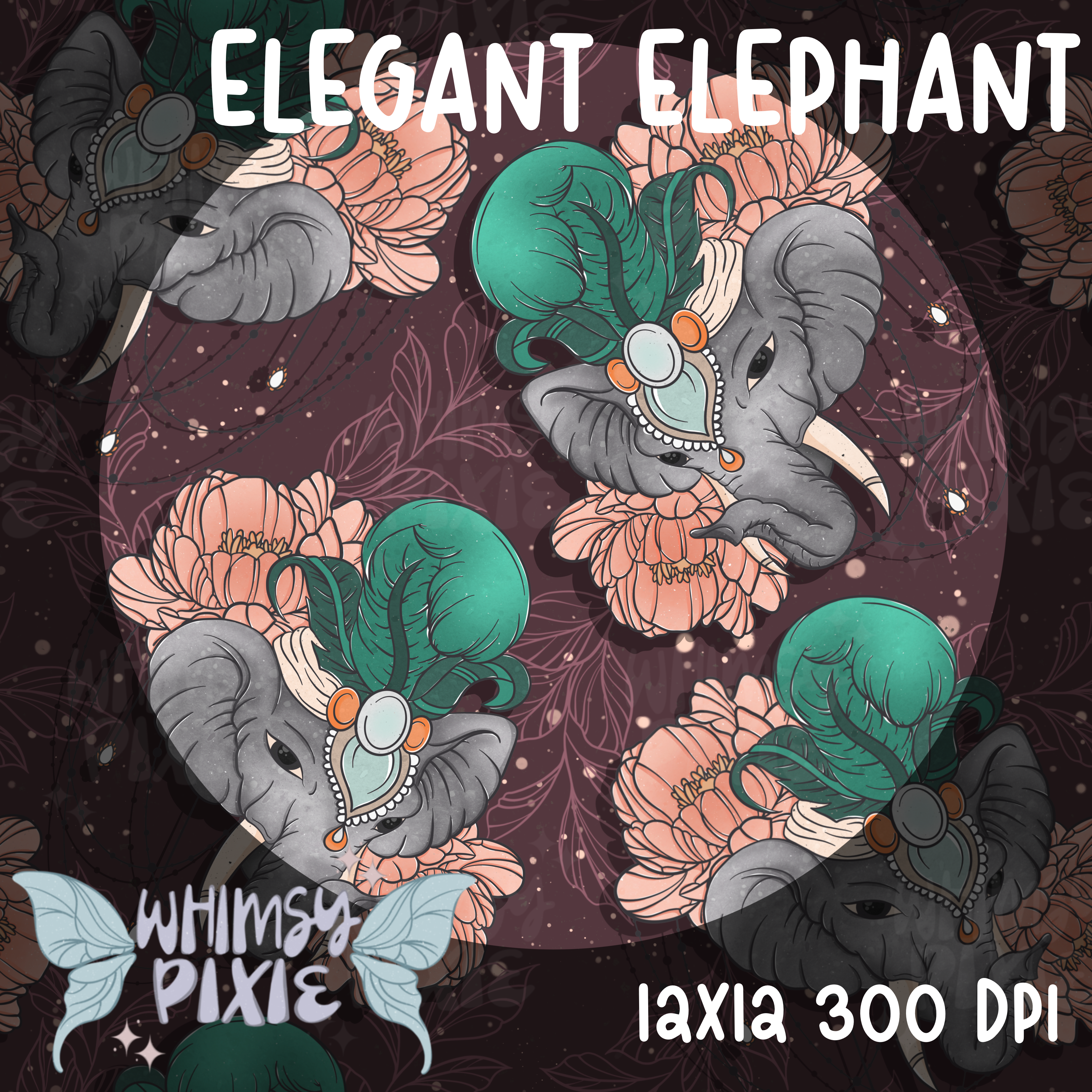 Elegant Elephant Maroon
