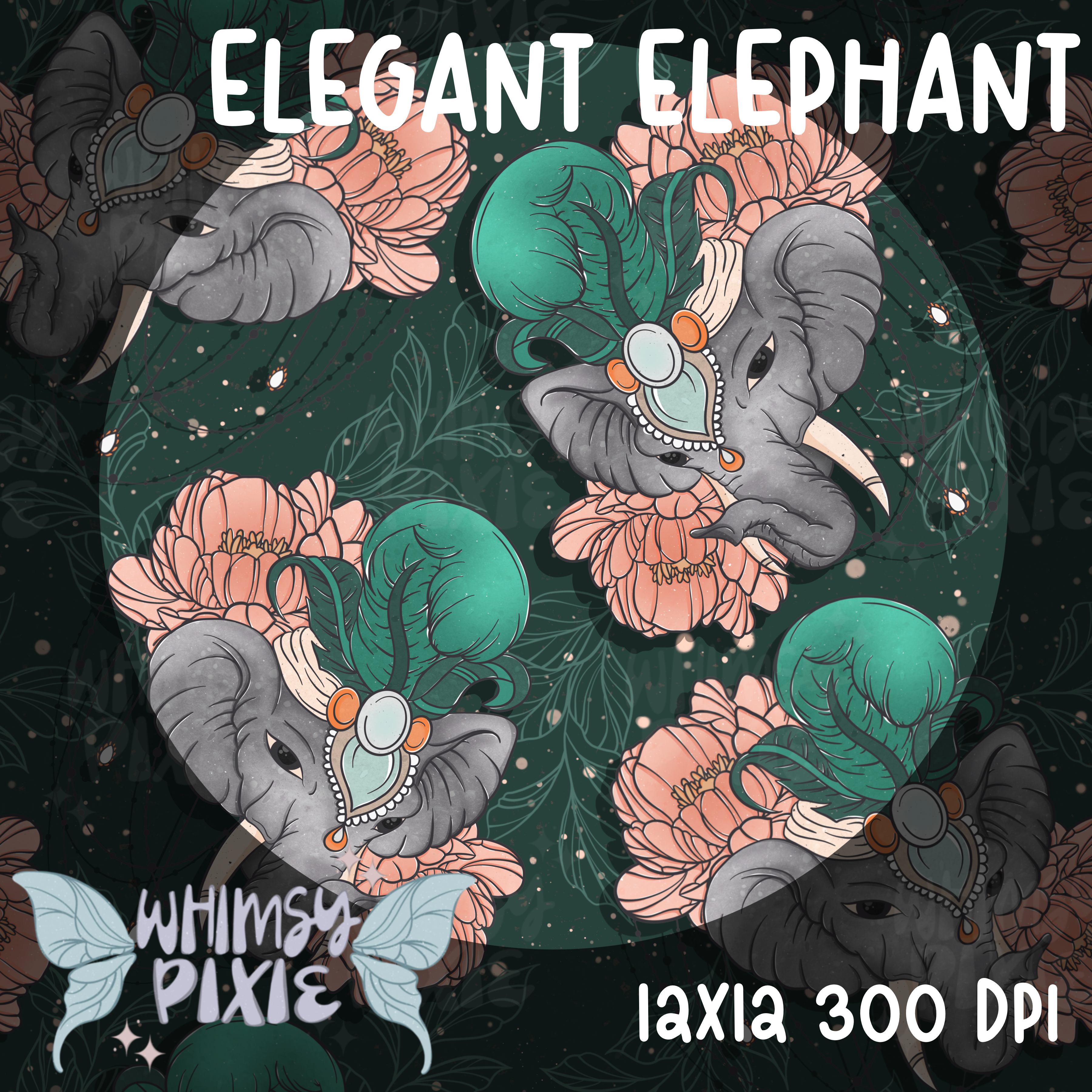 Elegant Elephant Green