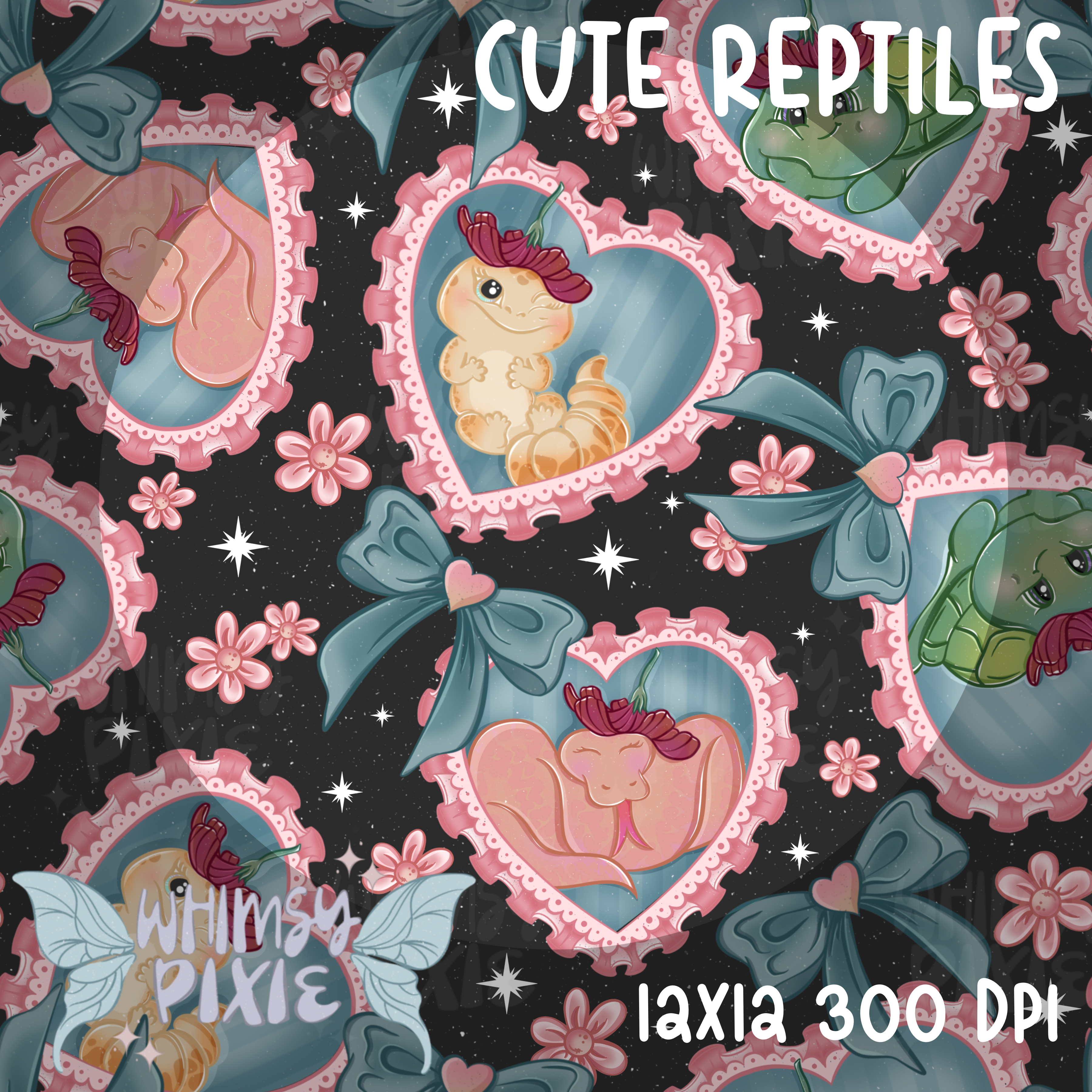 Cute Reptiles Charcoal