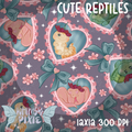 Cute Reptiles Dusty Purple
