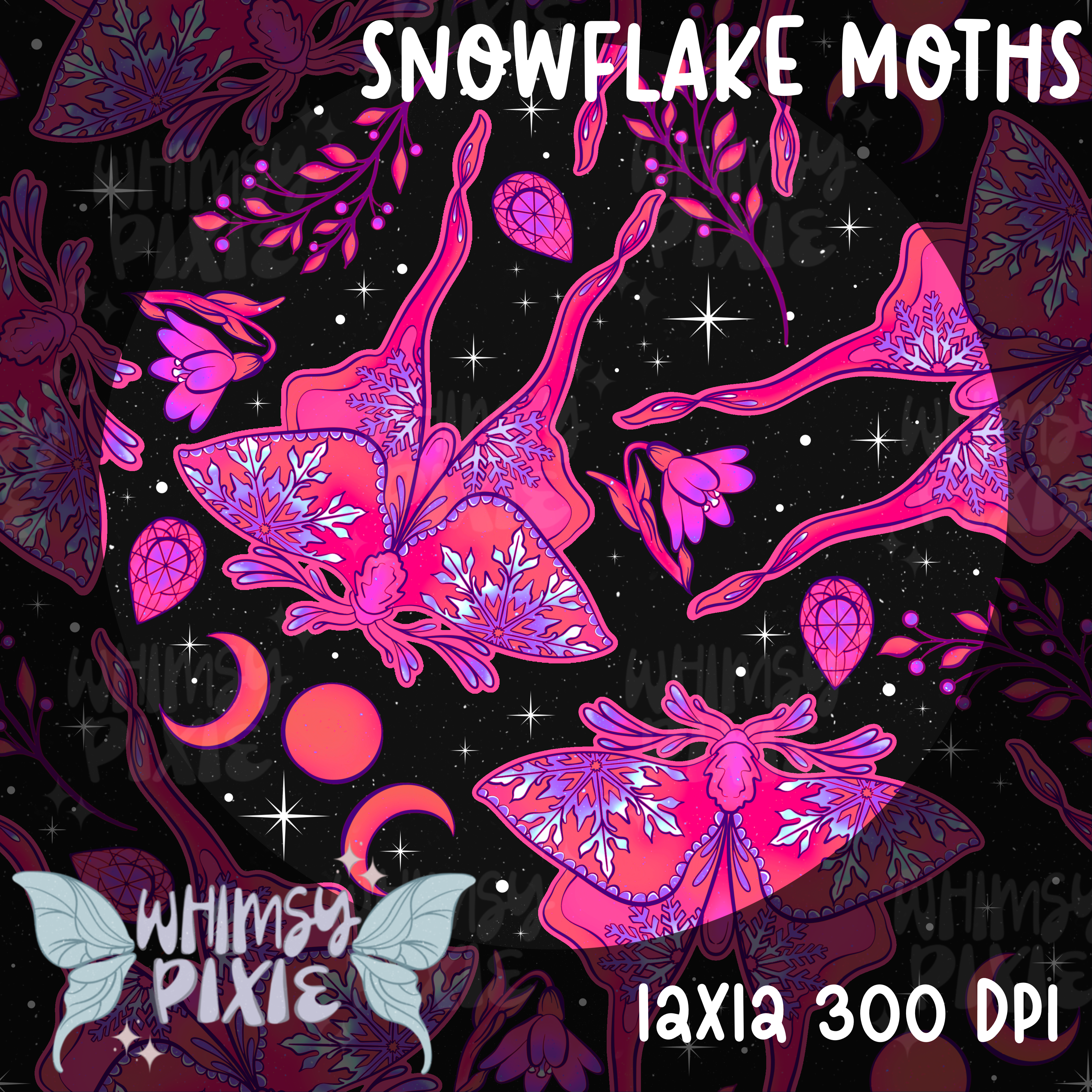 Snowflake Moths Neon