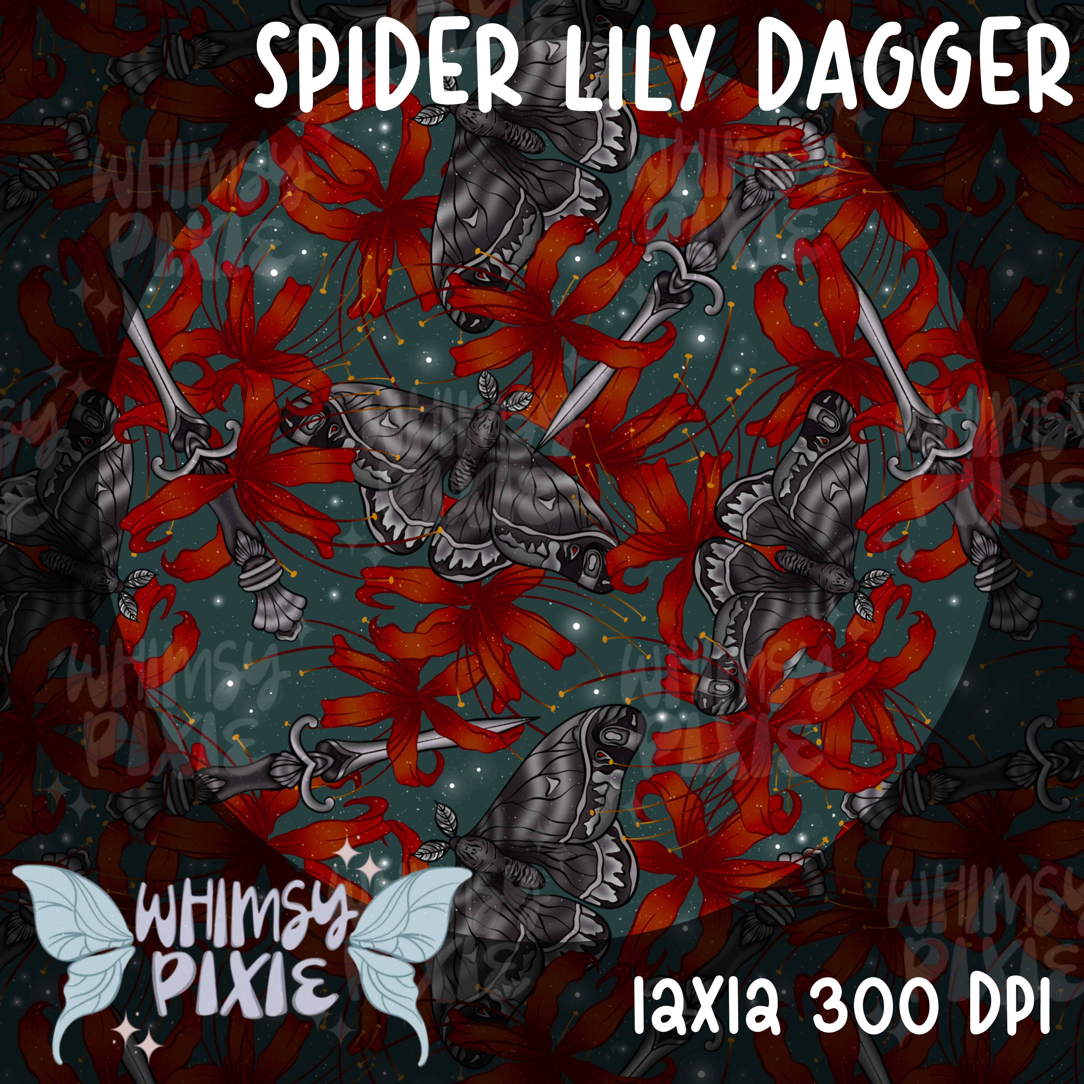 Spider Lilly Dagger Teal