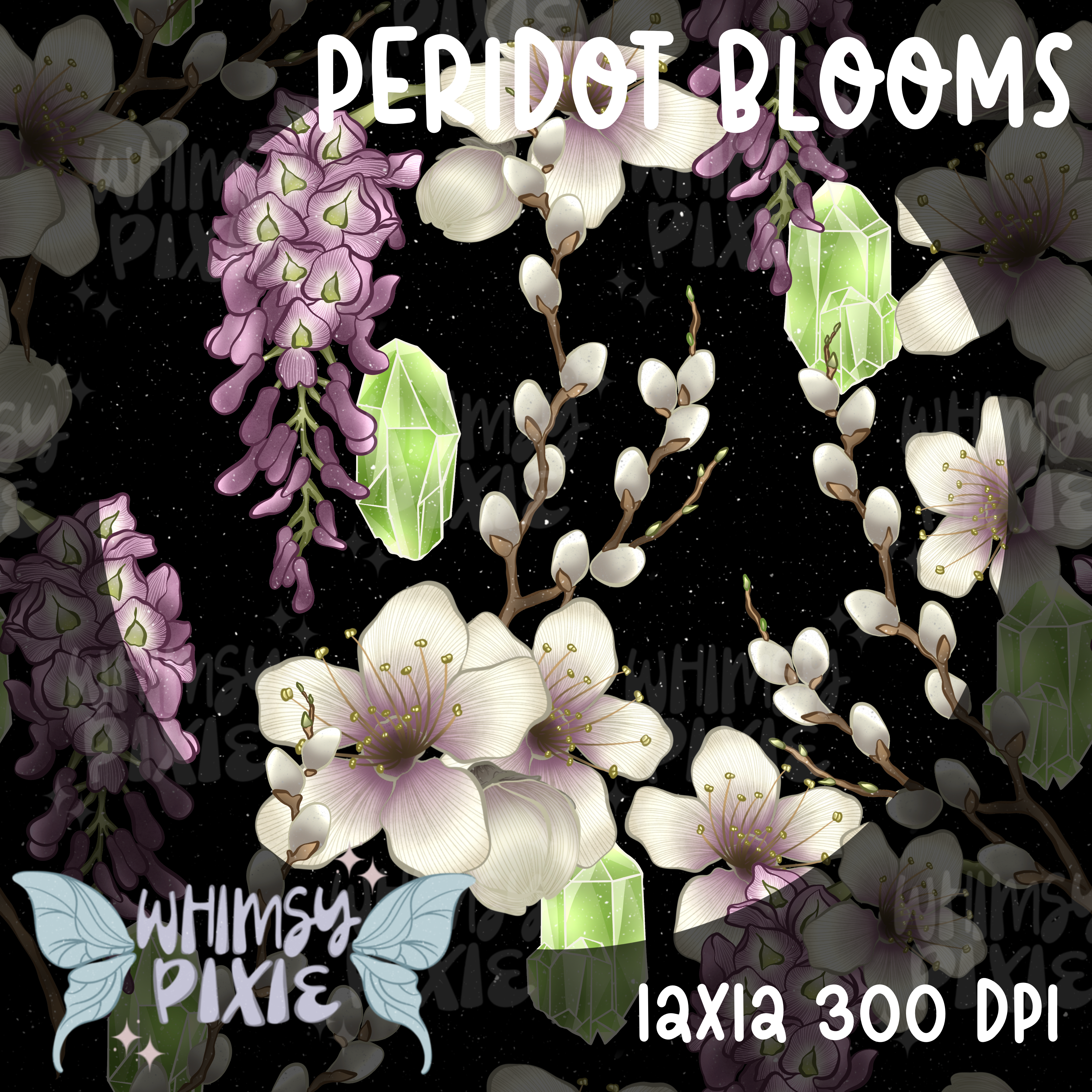 Peridot Blooms Black