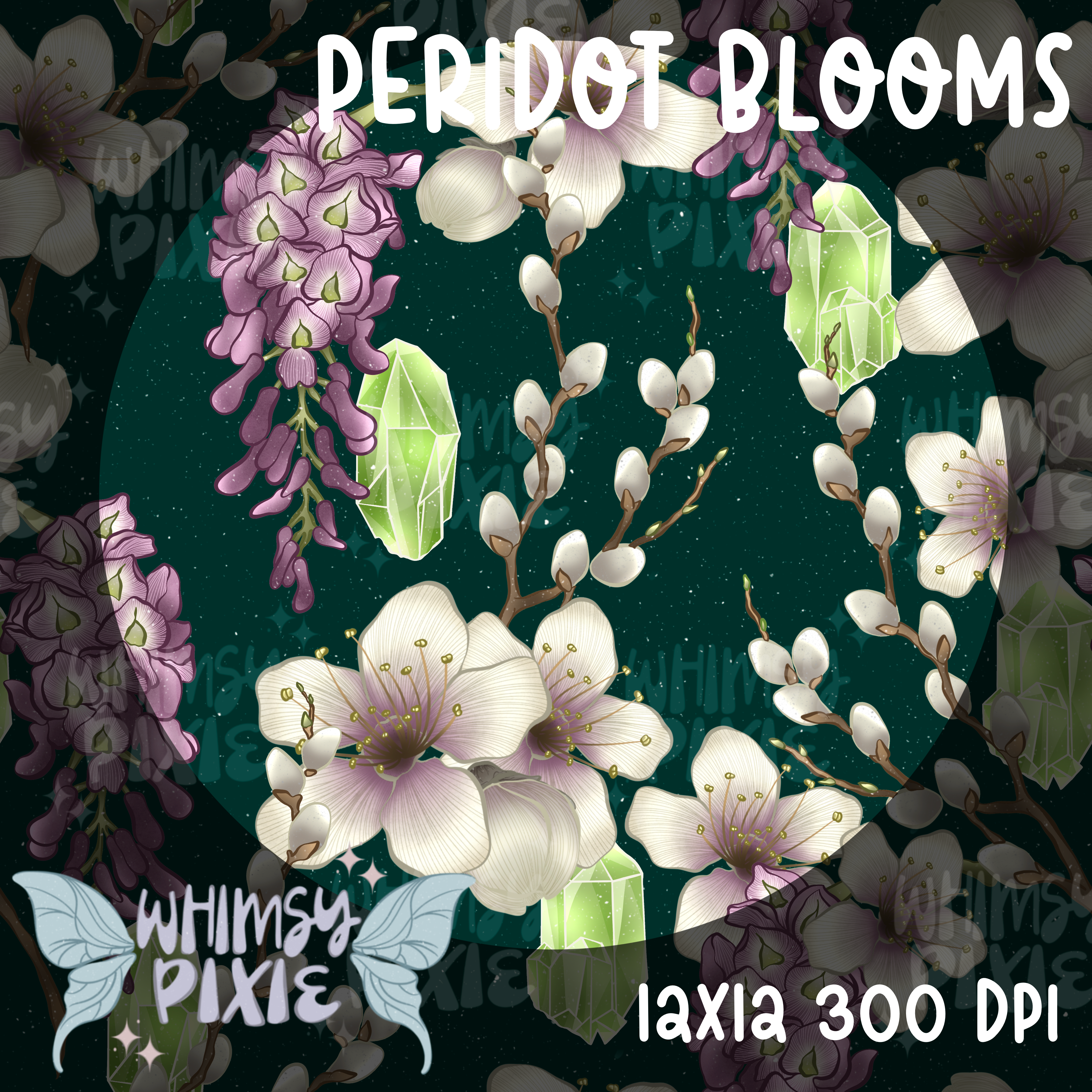 Peridot Blooms Phthalo Green