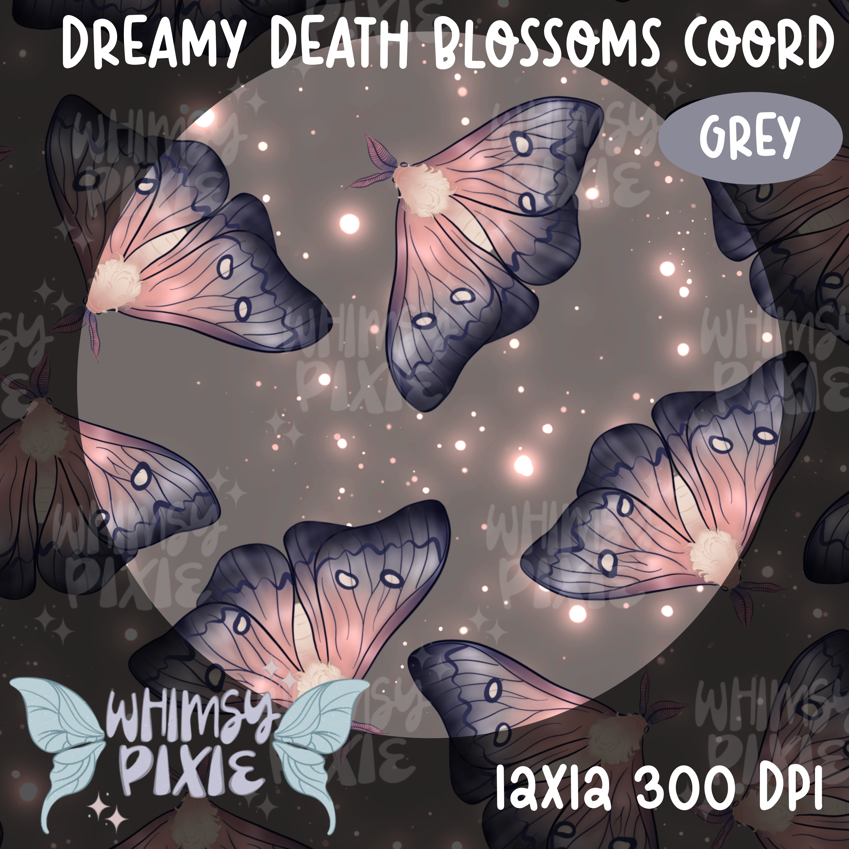 Dreamy Death Blossoms Coord Grey