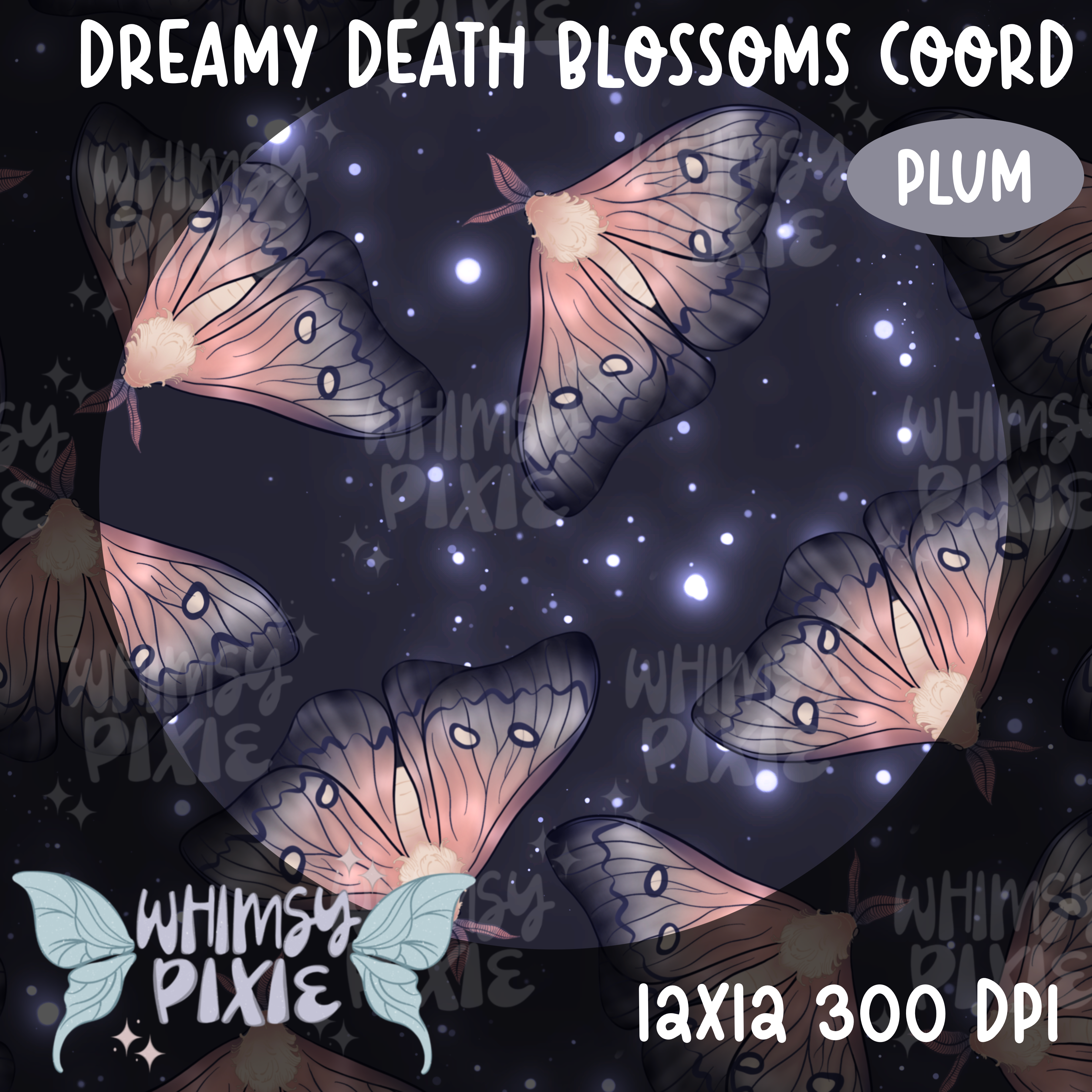 Dreamy Death Blossoms Coord Plum