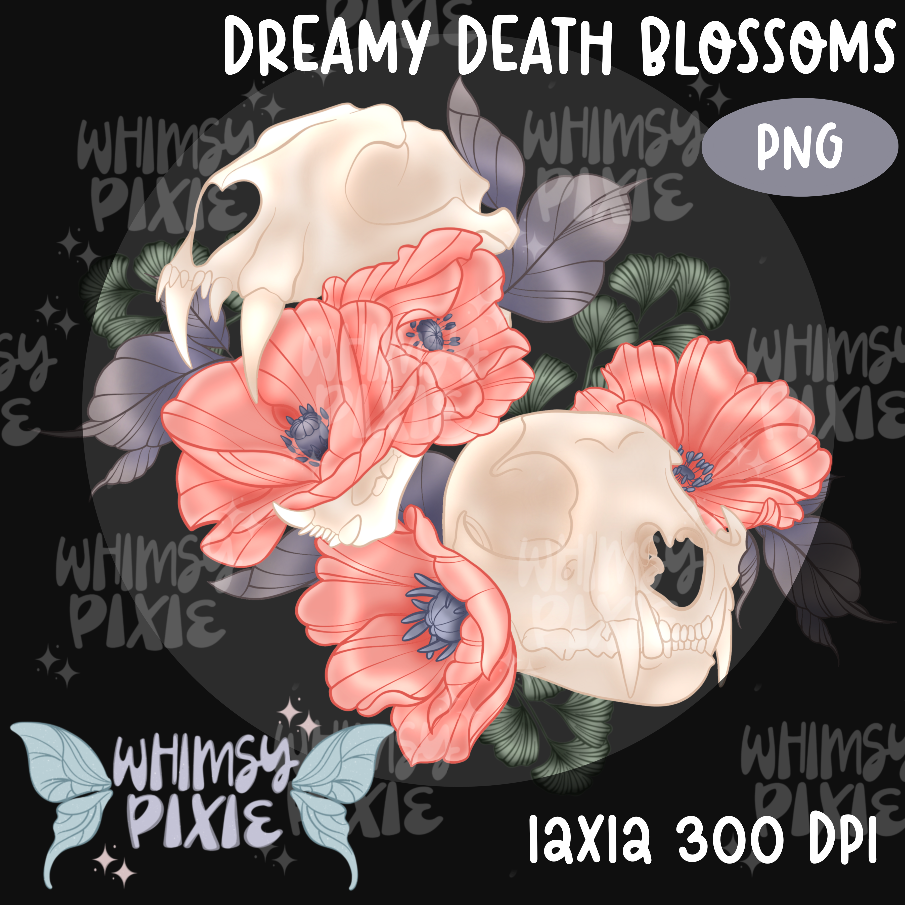 Dreamy Death Blossoms PNG