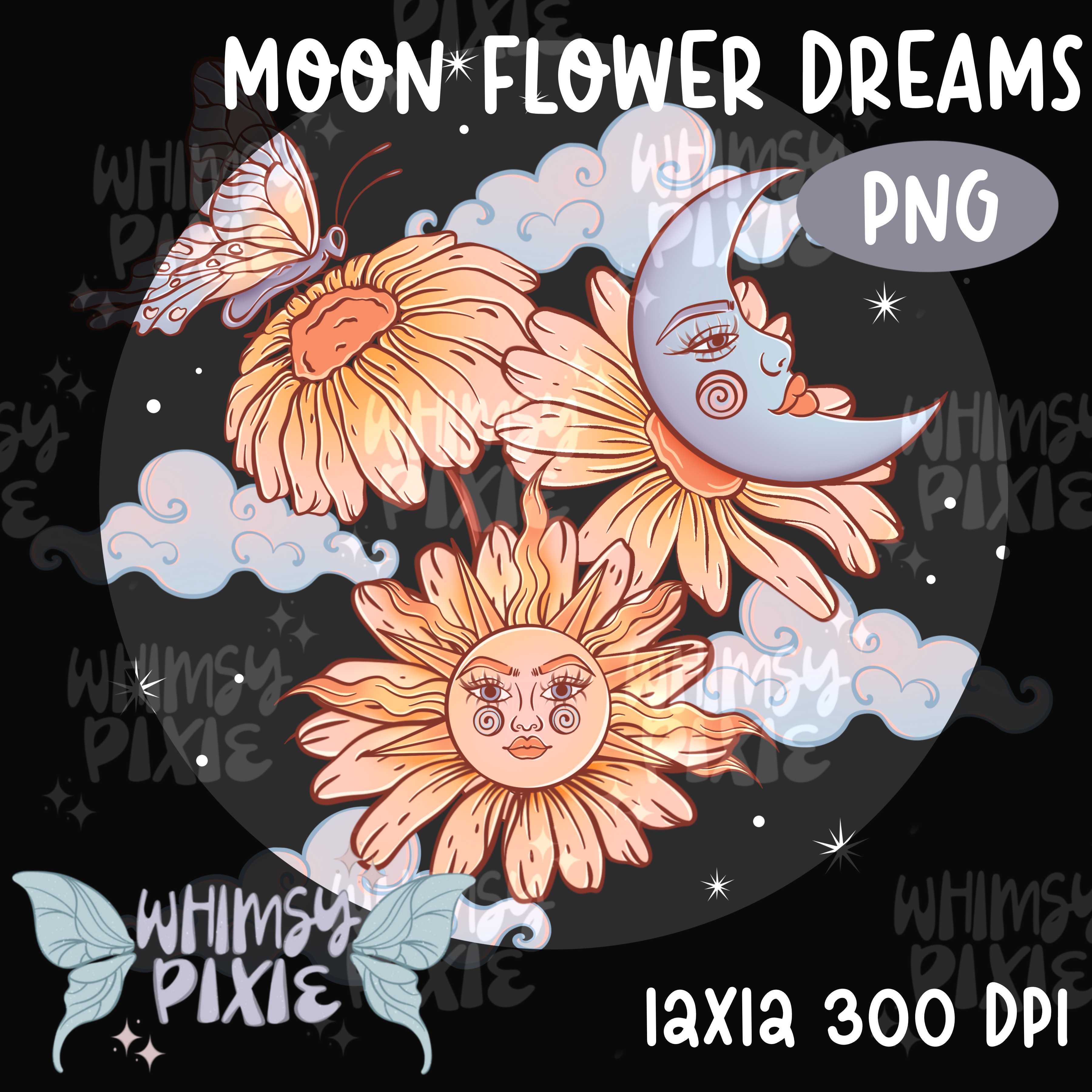 Moon Flower Dreams PNG