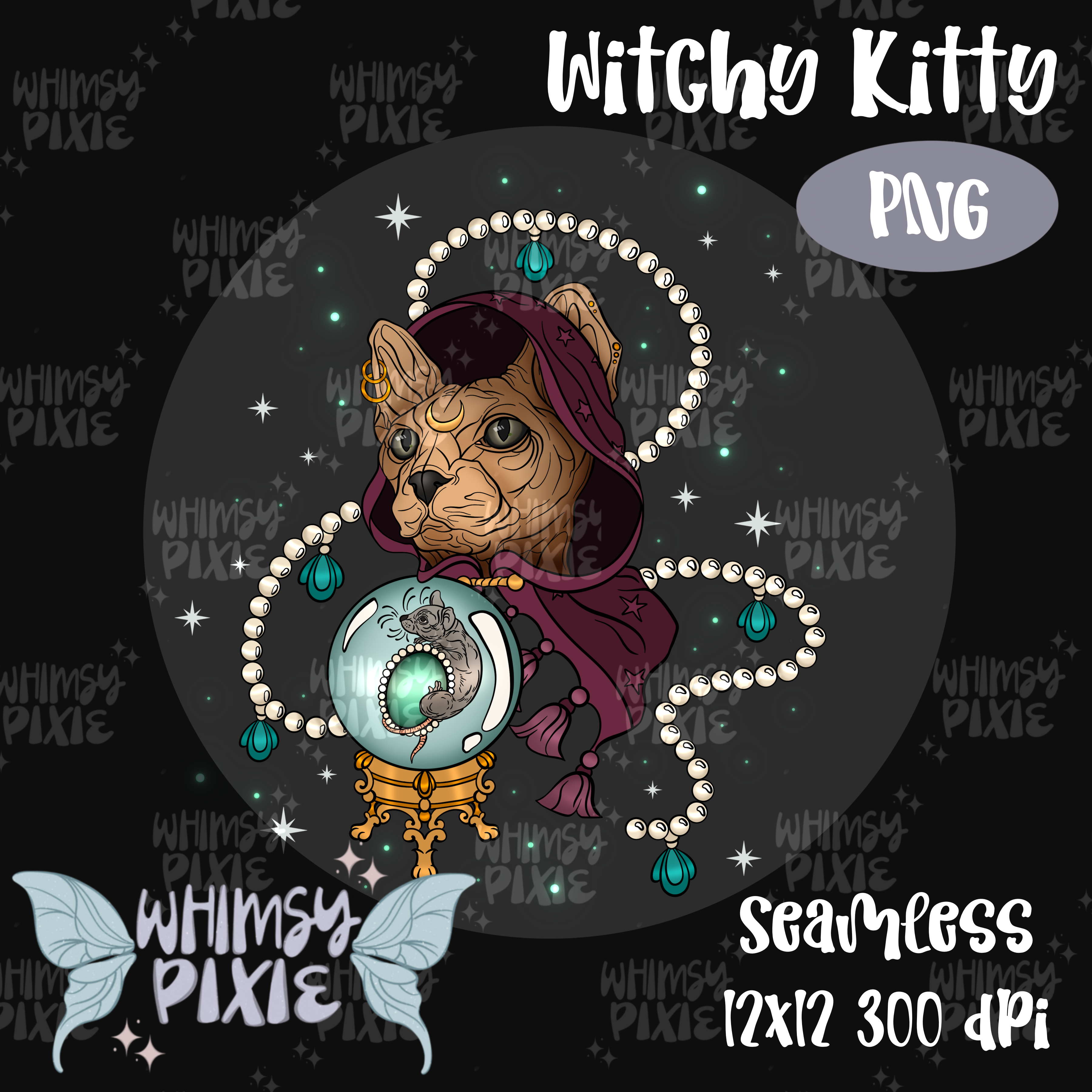 Witchy Kitty PNG