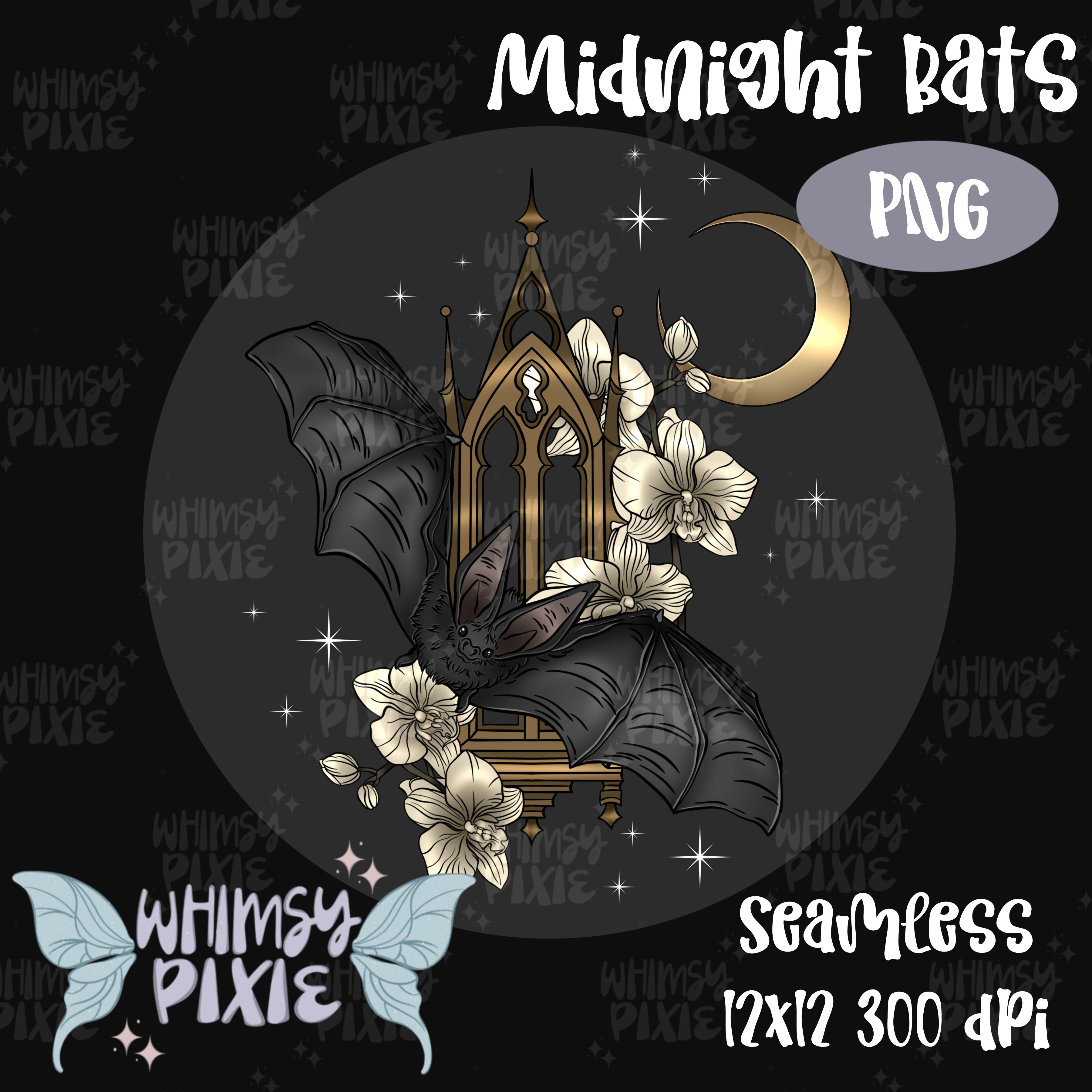 Midnight Bats PNG