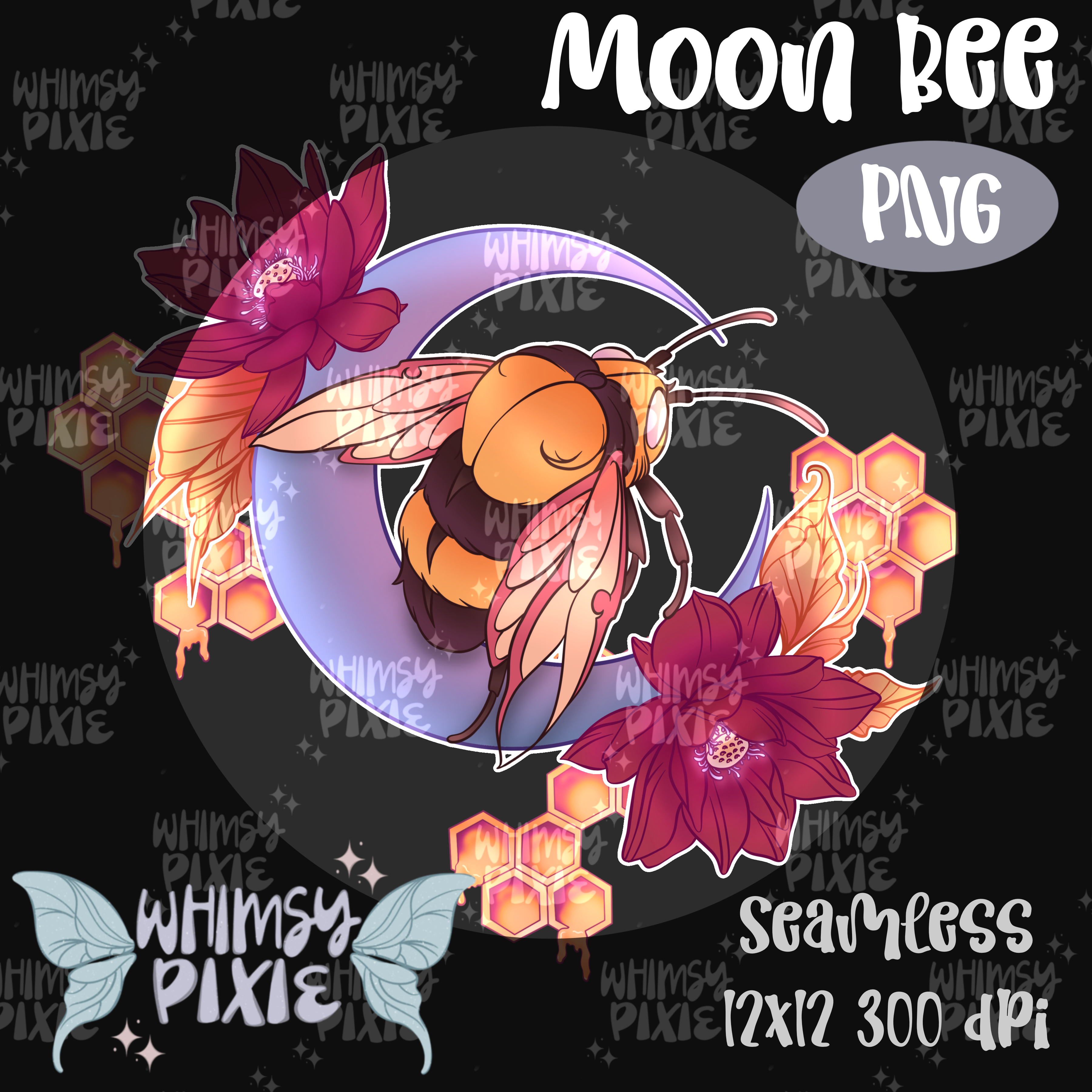 Moon Bee PNG