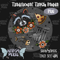 Traditional Trash Panda PNG