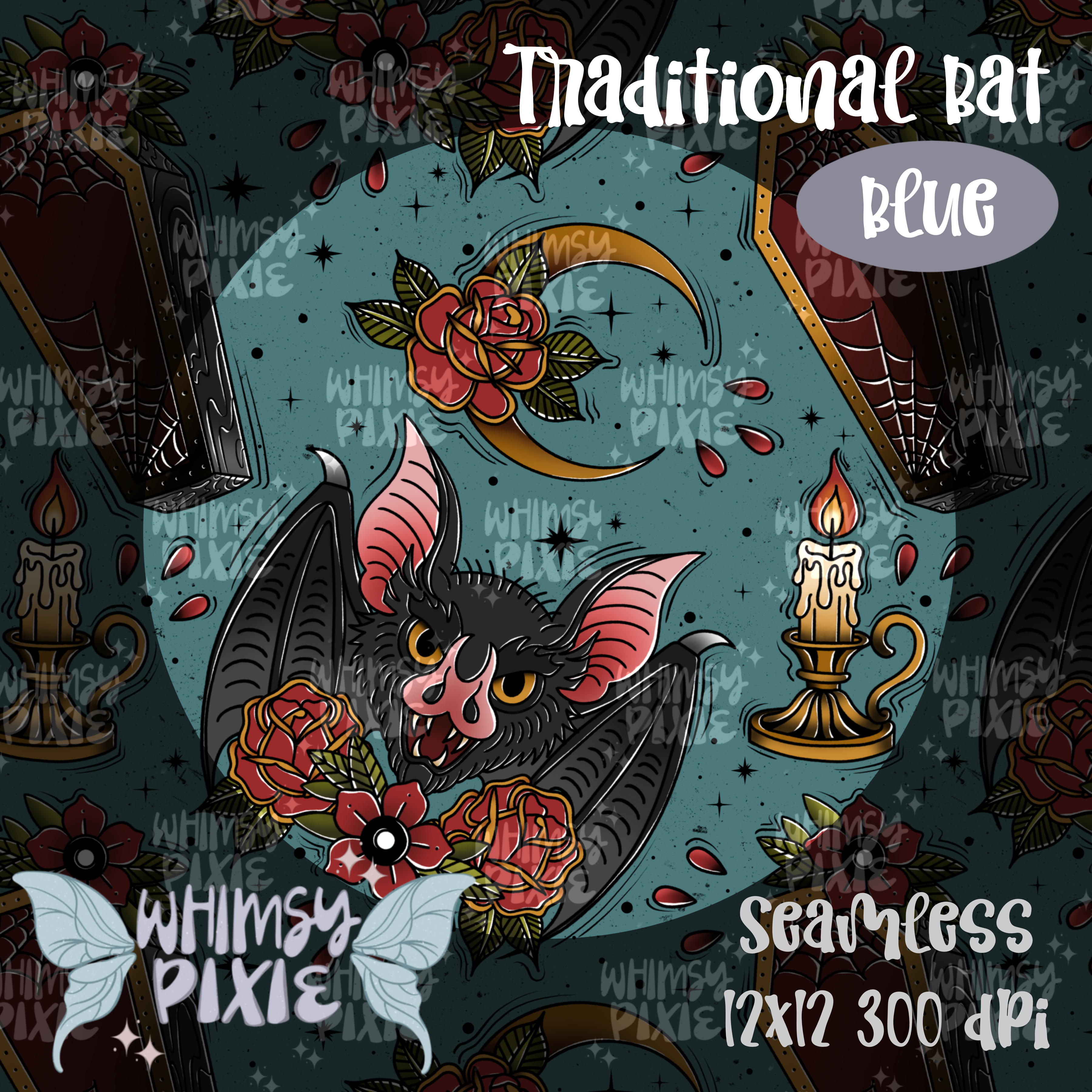 Traditional Tattoo Part 1 Seamless Bundle