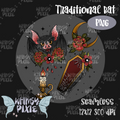 Traditional Bat PNG