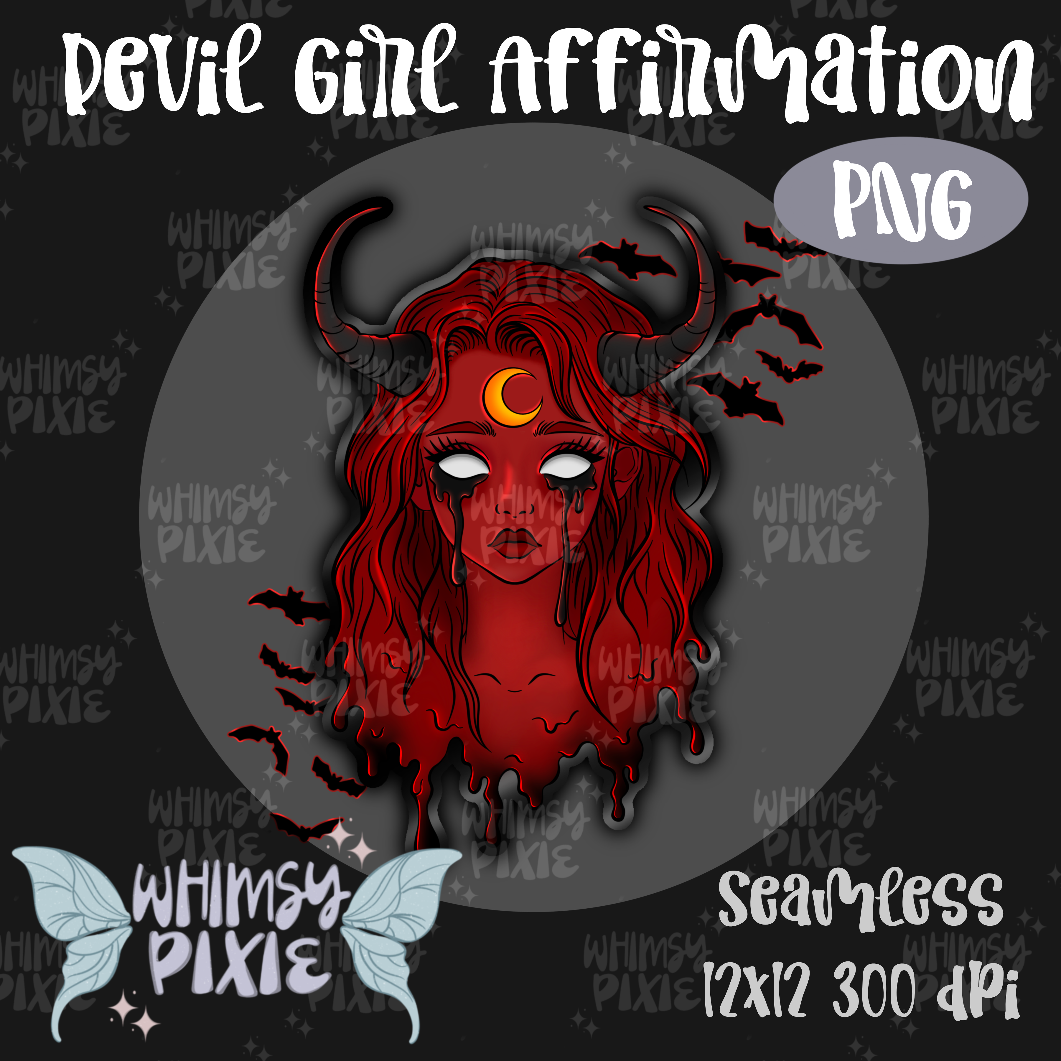 Devil Girl Affirmation PNG