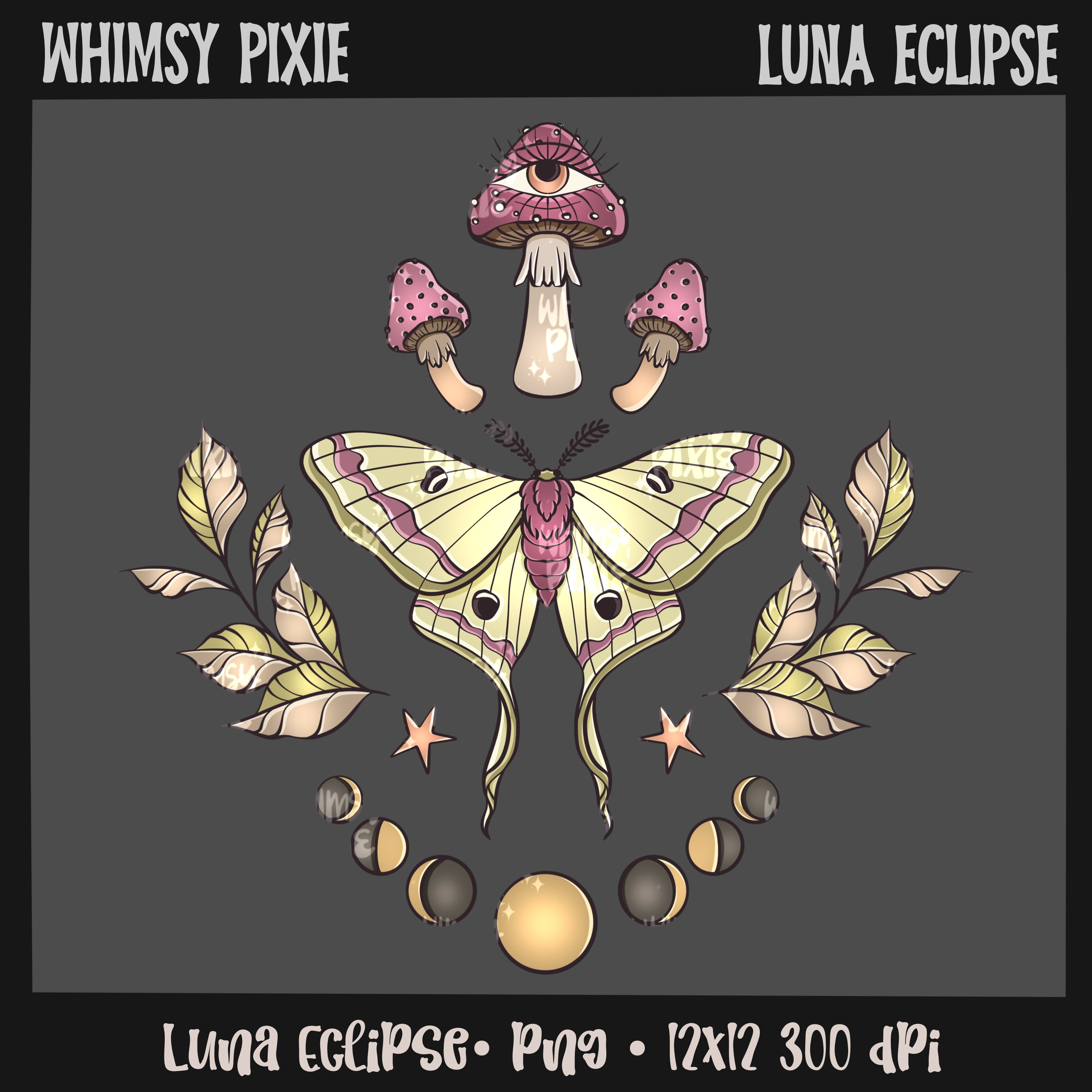 Luna Eclipse PNG – Whimsy Pixie Designs