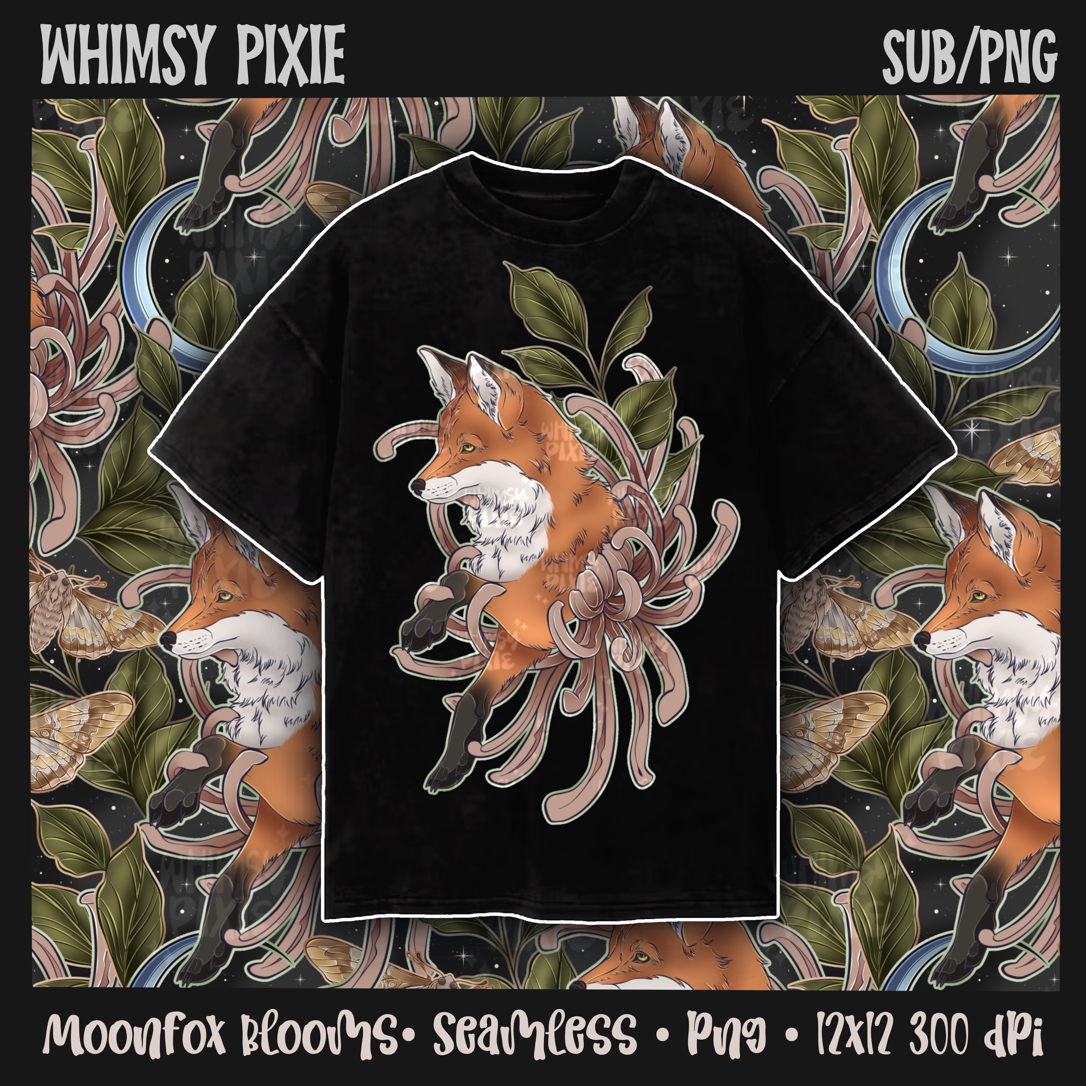 Moonfox blooms Sub/PNG
